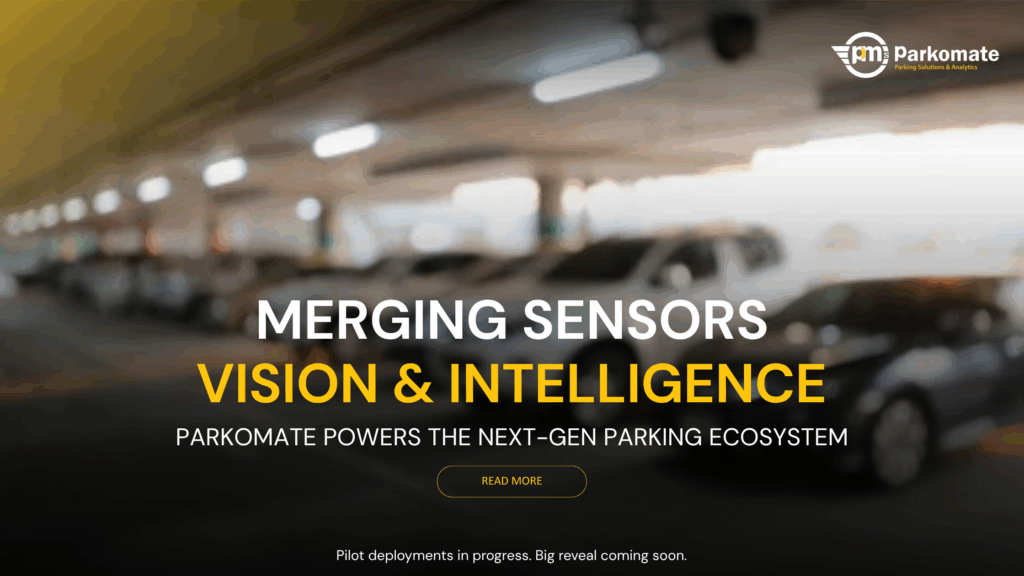 Parkomate next-gen smart parking ecosystem with AI vision, wireless sensors, and real-time parking intelligence in Indian indoor parking lot